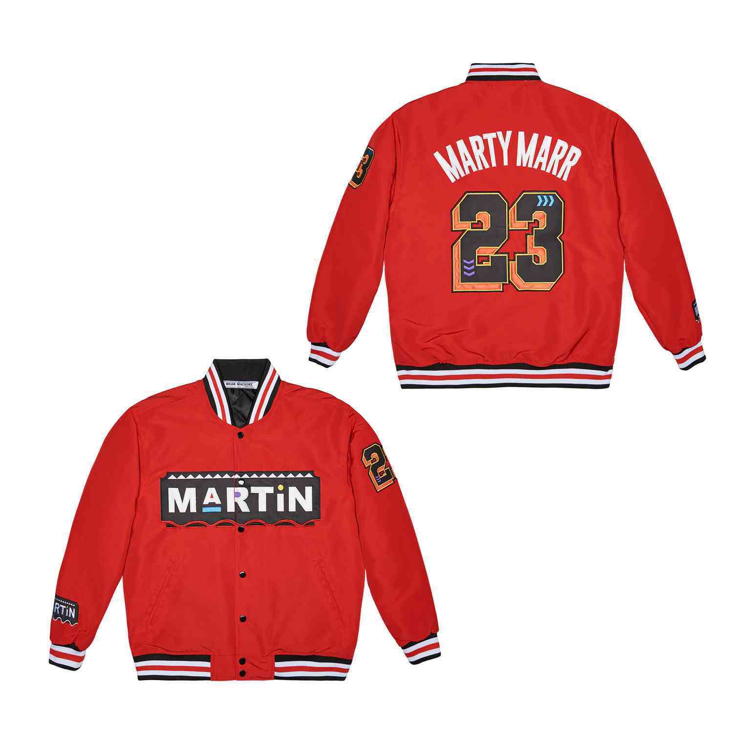 23# RED MARTIN SATIN JACKET College Football Jersey football jersey product view 1