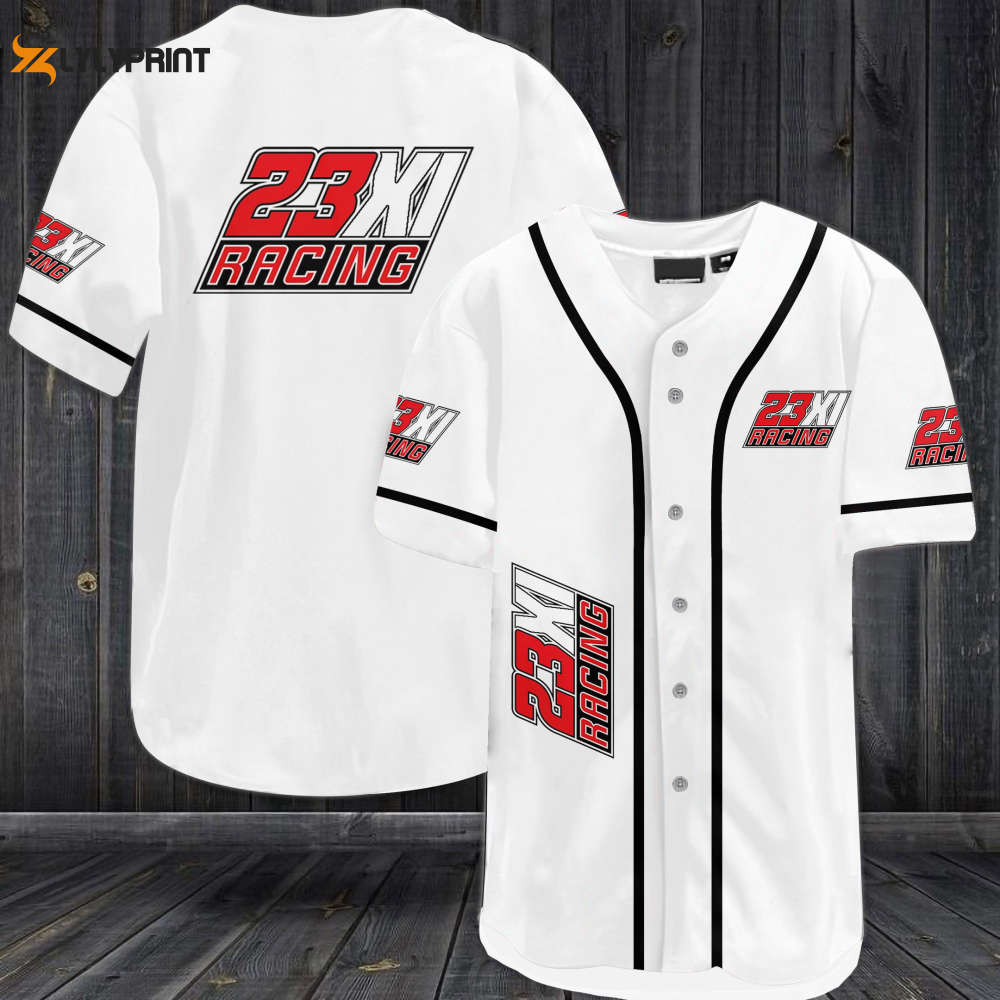 23XI Racing Car Team Baseball Jersey - lylyprint.com baseball jersey product view 1