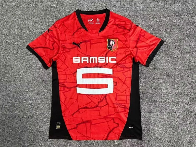 24-25 stade rennais home soccer jersey size s-2xl Style 2 sports jersey product view 1