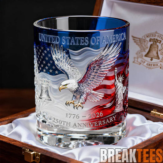 250th Anniversary Bald Eagle American Flag Whiskey Glass  4th of July Gift Unisex T-shirt, Sweatshirt, Hoodie, Long Sleeve Tee - T-Shirt, Sweatshirt, Hoodie