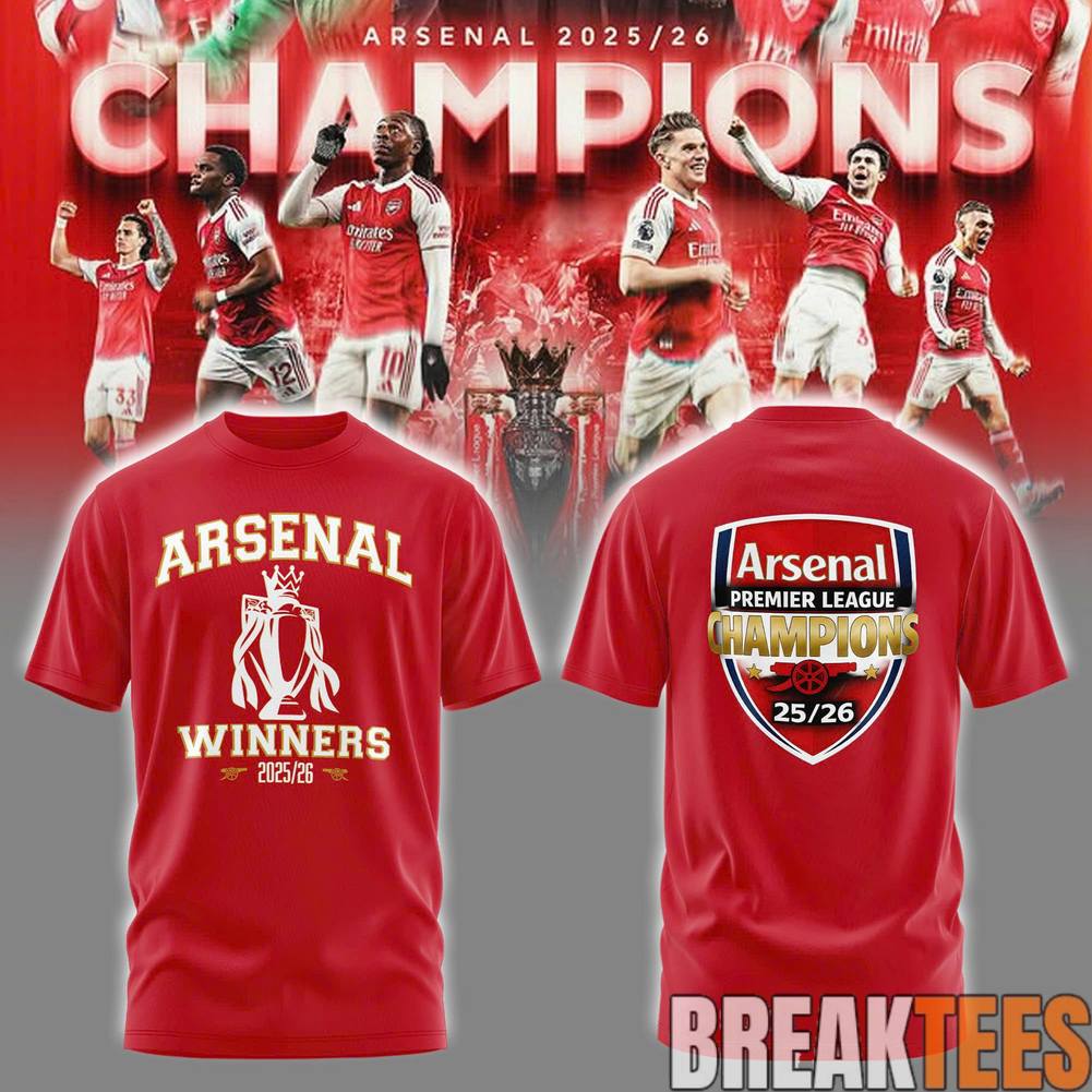 '26 Arsenal Premier League Champions "Gunners" - Adult & Kids T-Shirts, Sweatshirts & Hoodies apparel design preview 3