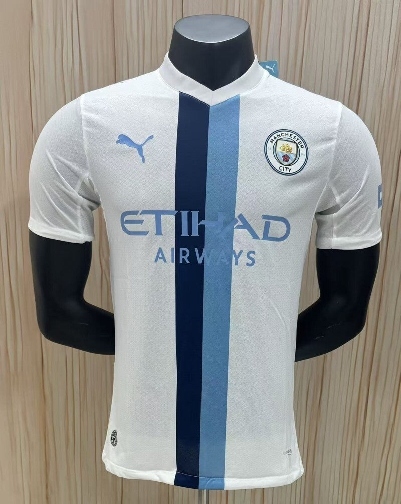 26 27 Manchester City White Style 2 Soccer Jersey sports jersey product view 1