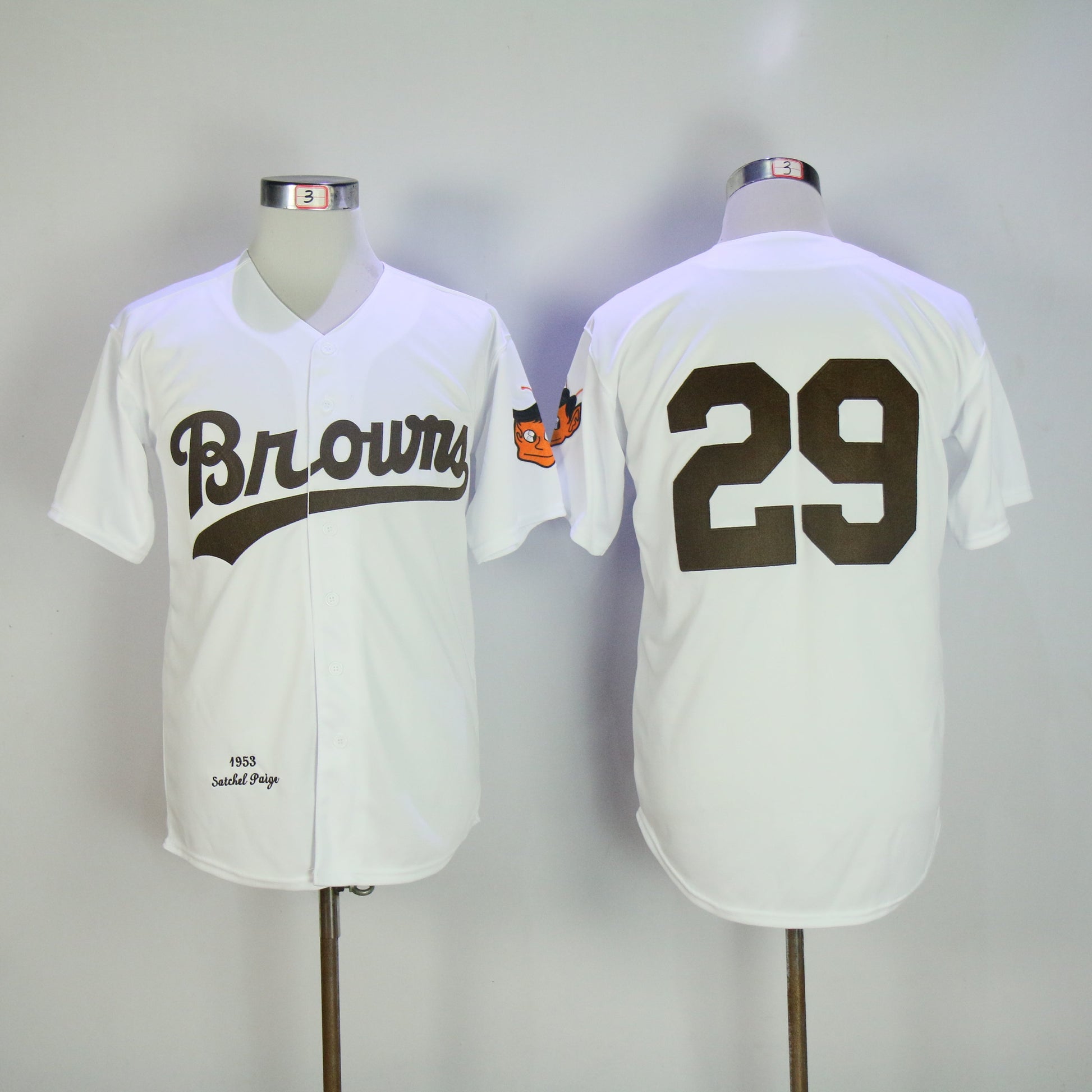 29 White Retro Baseball Jersey baseball jersey product view 1