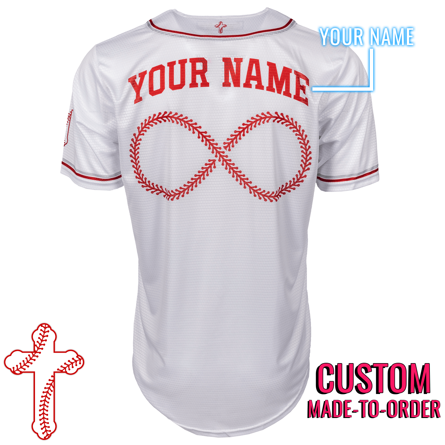 Baseball Seam Cross Lifestyle Baseball Jersey *CUSTOM* baseball jersey product view 2