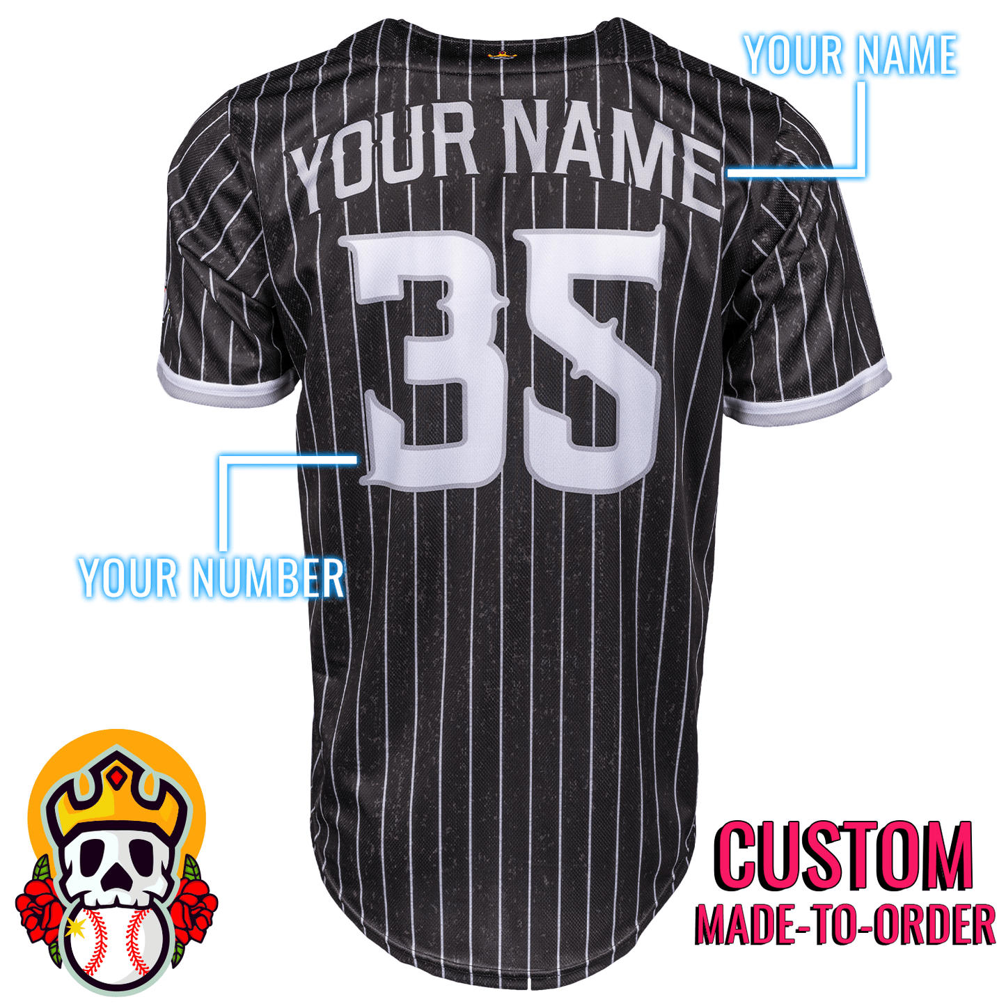 Swing Kings Chicago Lifestyle Baseball Jersey *CUSTOM* baseball jersey product view 2