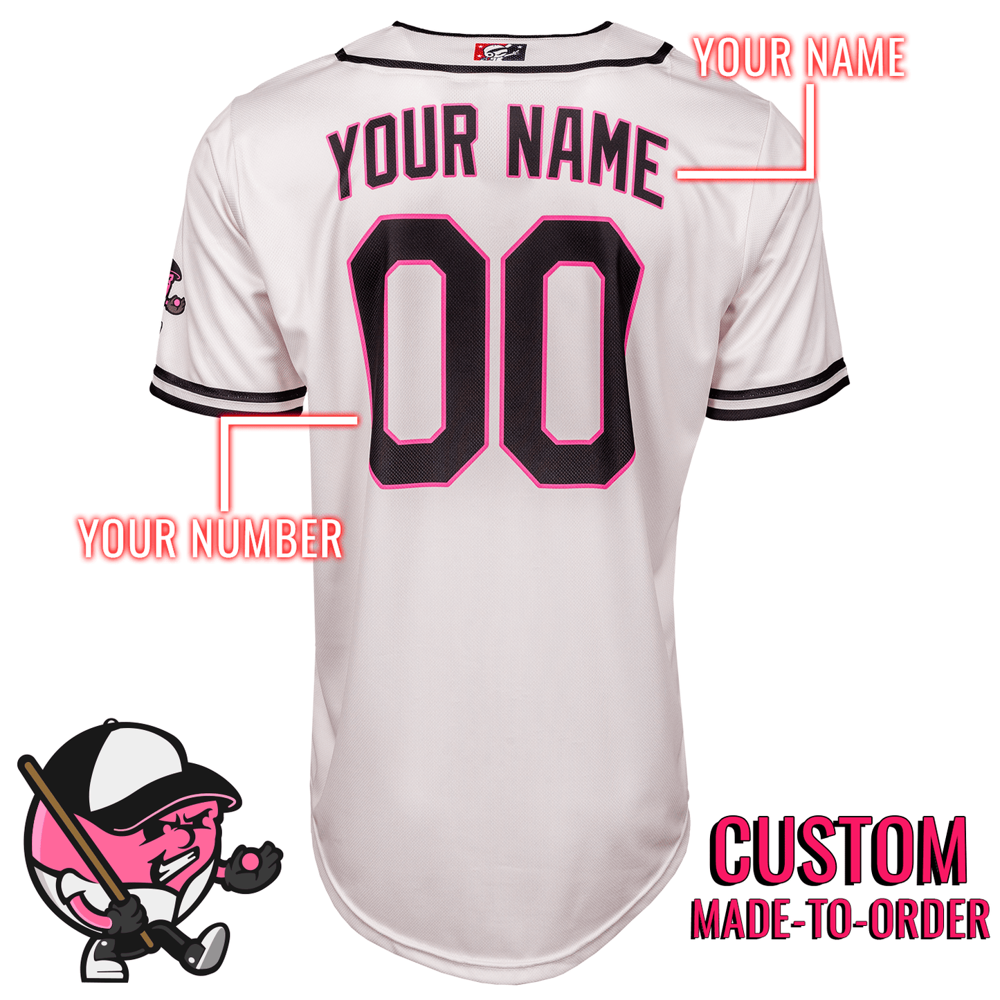 Barrio Boys Seamhead Baseball League Jersey (Home) *CUSTOM* baseball jersey product view 2