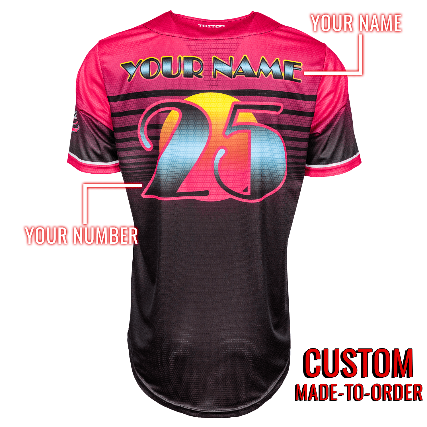 Miami Vice Lifestyle Baseball Jersey *CUSTOM* baseball jersey product view 2