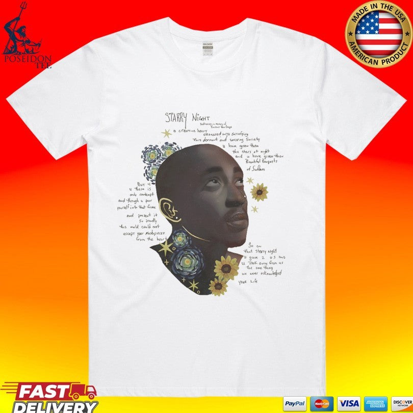 2pac Starry Night Beige T-shirt Unisex T-shirt, Sweatshirt, Hoodie, Long Sleeve Tee - T-Shirt, Sweatshirt, Hoodie
