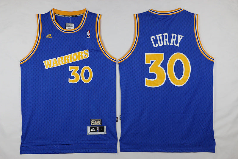 30 Warriors Blue Basketball Jersey basketball jersey product view 1