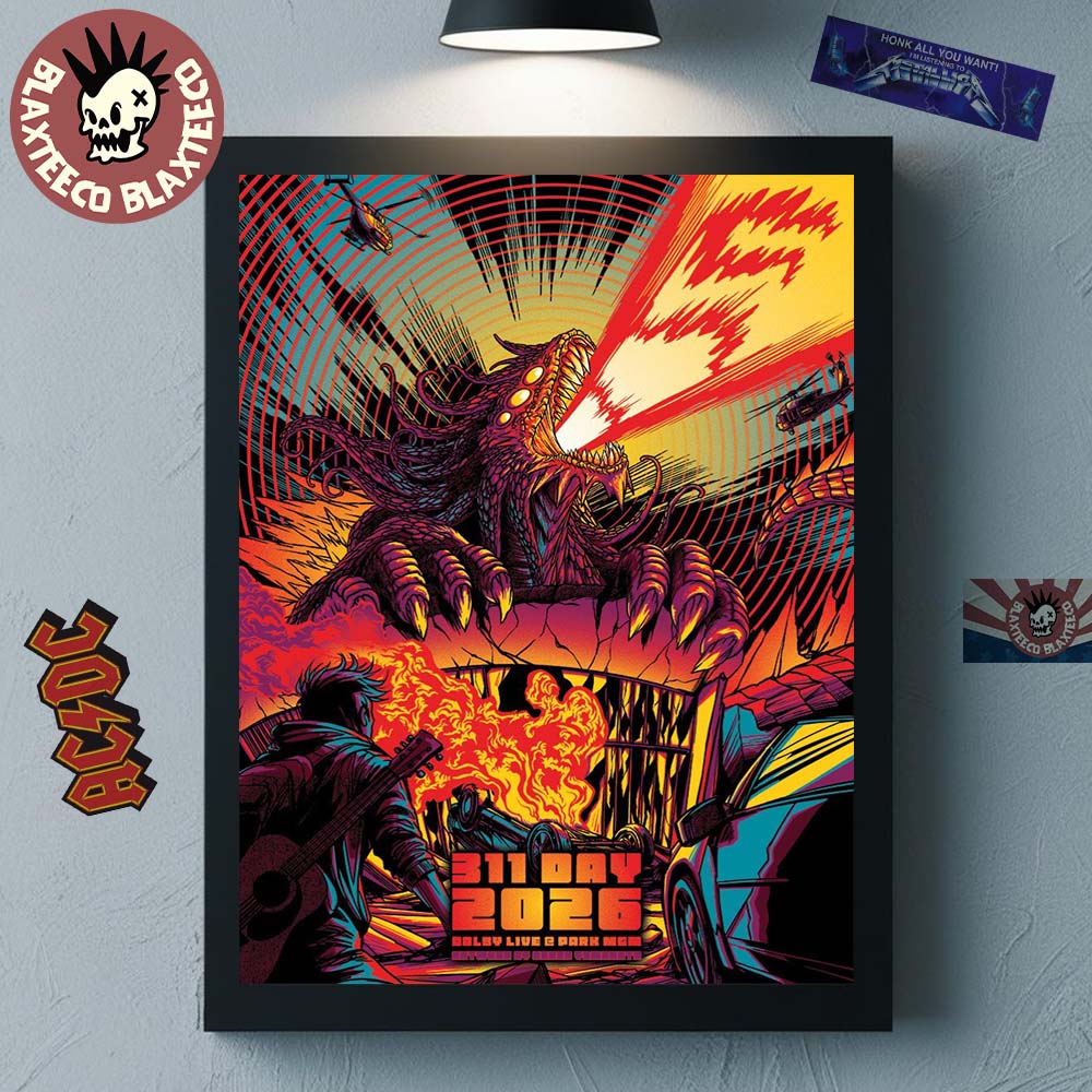 311 Band 311 Day Las Vegas Nevada 2026 Merch Poster Dolby Live At Park MGM On March 7-8 2026 Fire Monster Art Home Decor Poster Canvas - T-Shirt, Sweatshirt, Hoodie