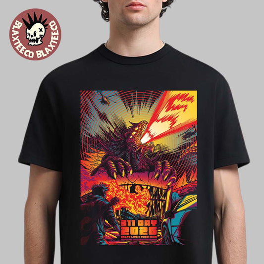311 Band 311 Day Las Vegas Nevada 2026 Merch Poster Dolby Live At Park MGM On March 7-8 2026 Fire Monster Art T-Shirt - T-Shirt, Sweatshirt, Hoodie