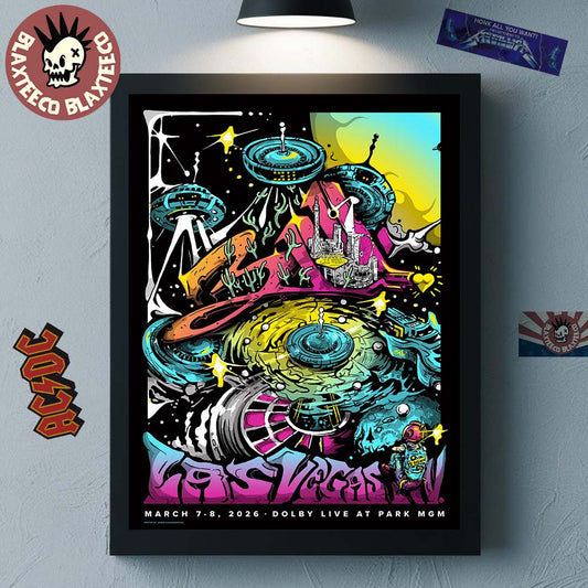 311 Band 311 Day Las Vegas Nevada 2026 Merch Poster Dolby Live At Park MGM On March 7-8 2026 Roulette Wheel UFO Art Poster Canvas - T-Shirt, Sweatshirt, Hoodie