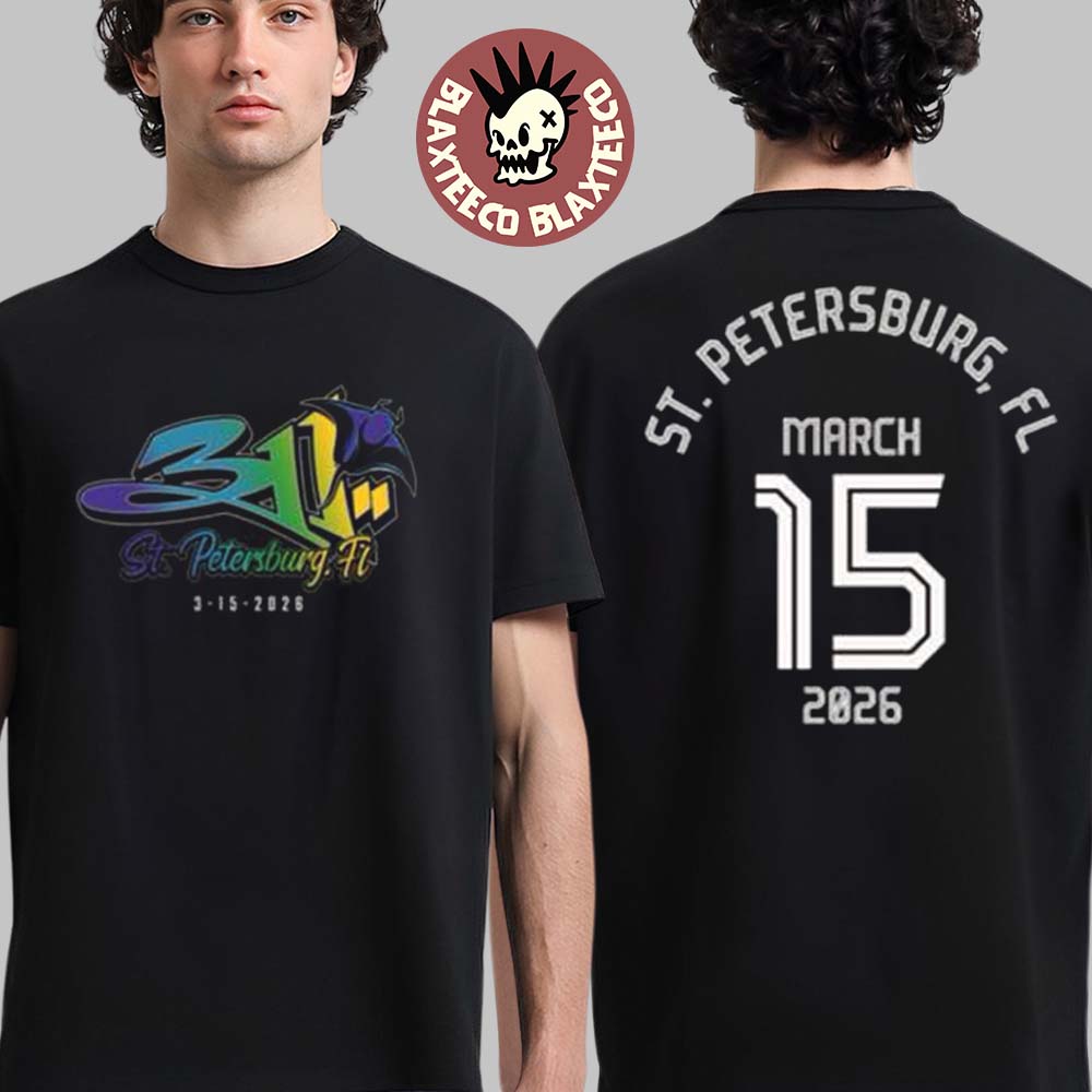 311 St Petersburg Florida 2026 Event Merch Tee At Vinoy Park On March 15 2026 Two Sided T-Shirt - T-Shirt, Sweatshirt, Hoodie