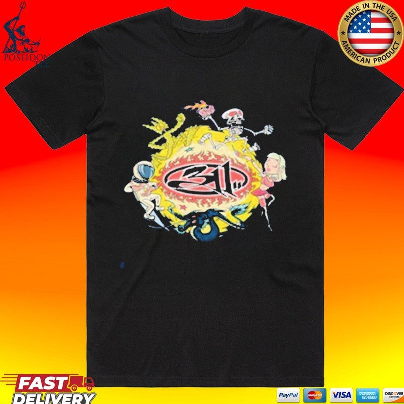 311 Merch Burning Fireball T-shirt Unisex T-shirt, Sweatshirt, Hoodie, Long Sleeve Tee - T-Shirt, Sweatshirt, Hoodie