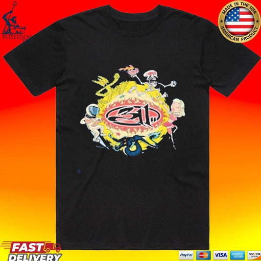 311 Merch Burning Fireball T-shirt Unisex T-shirt, Sweatshirt, Hoodie, Long Sleeve Tee - T-Shirt, Sweatshirt, Hoodie