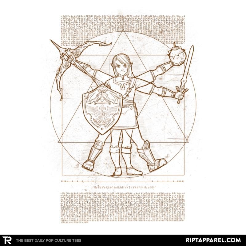 Vitruvian Hylian Unisex T-shirt, Sweatshirt, Hoodie, Long Sleeve Tee - T-Shirt, Sweatshirt, Hoodie