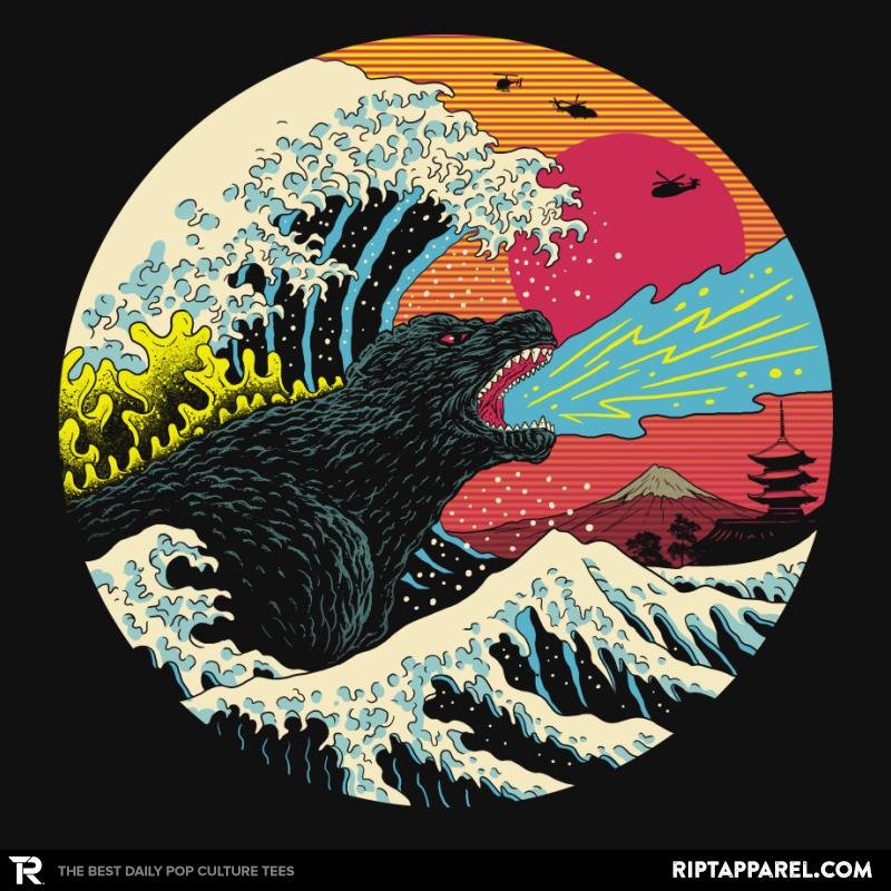 Retro Wave Kaiju Unisex T-shirt, Sweatshirt, Hoodie, Long Sleeve Tee - T-Shirt, Sweatshirt, Hoodie