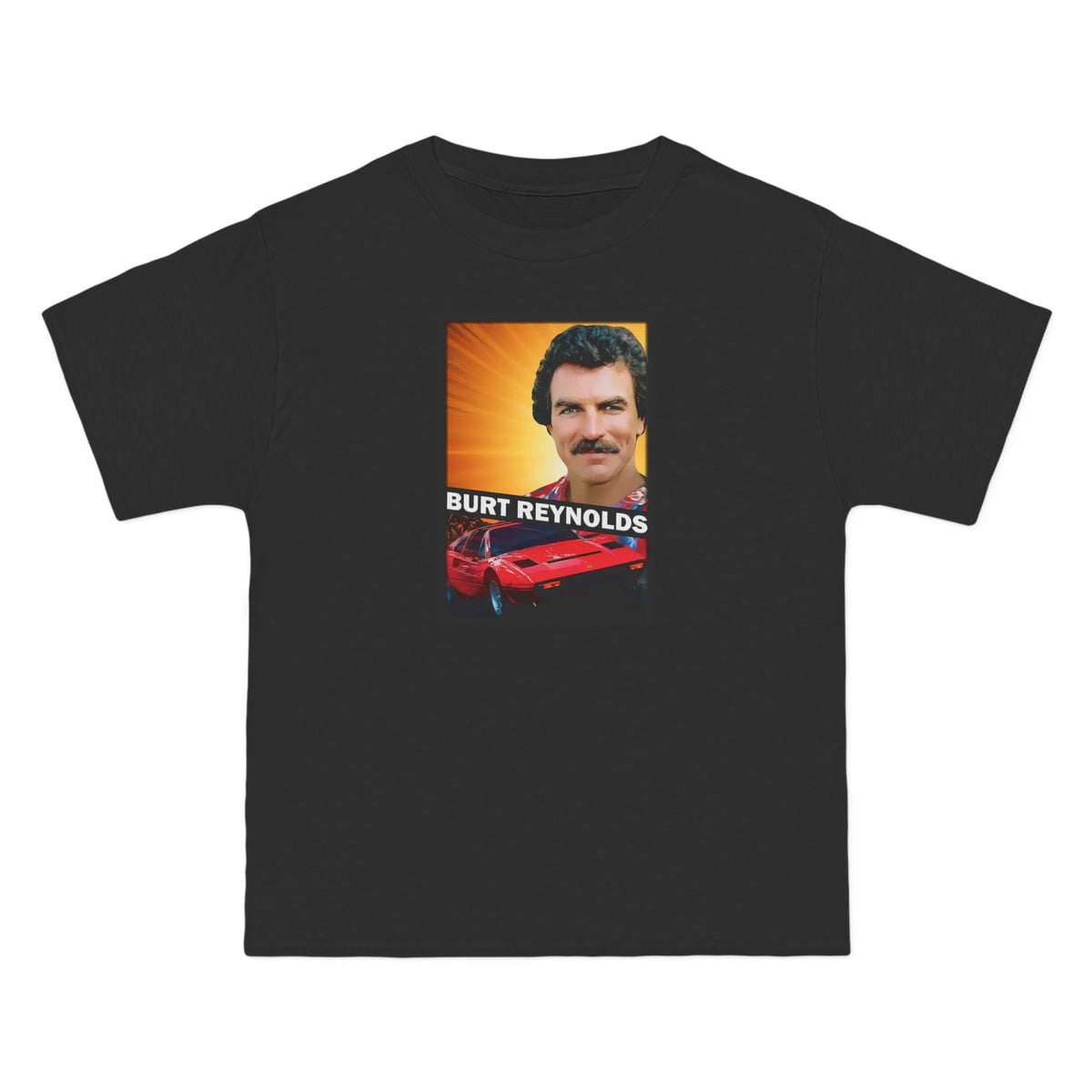 Burt Reynolds (Tom Selleck) Men's Heavyweight - Adult & Kids T-Shirts, Sweatshirts & Hoodies apparel design preview 4