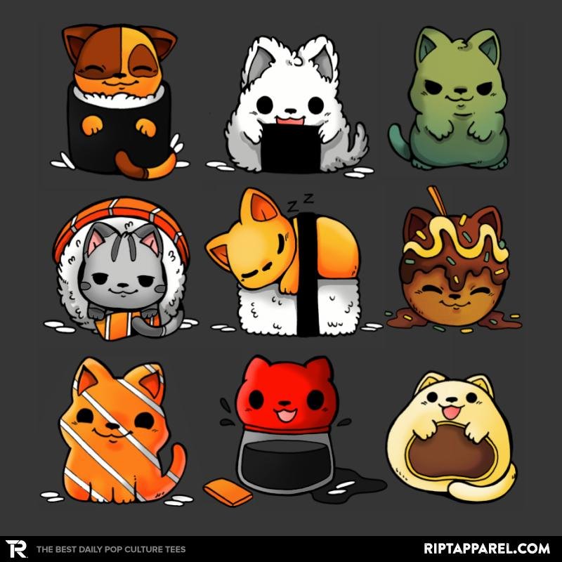 Japan Food Kittens Unisex T-shirt, Sweatshirt, Hoodie, Long Sleeve Tee - T-Shirt, Sweatshirt, Hoodie