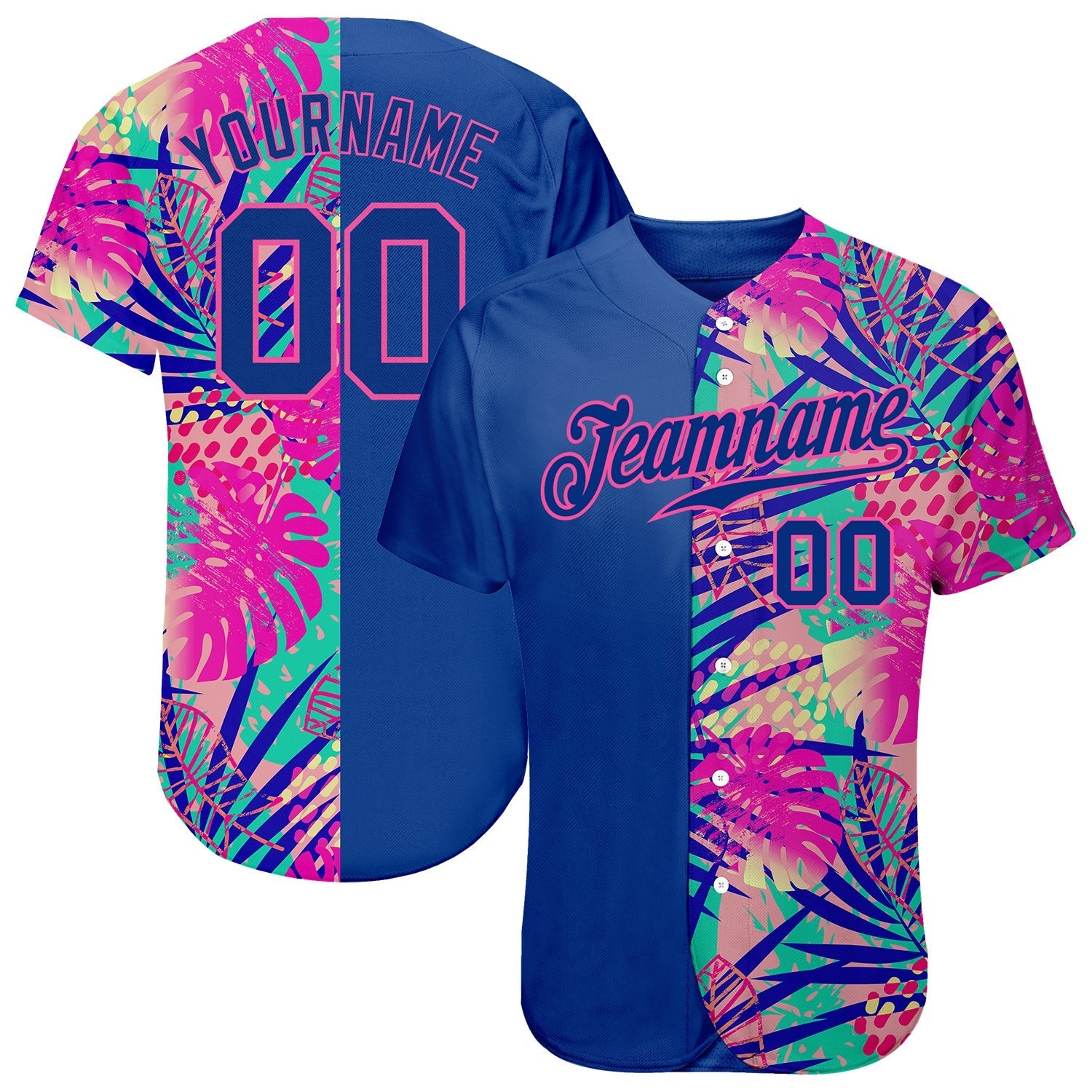 Custom 3D Pattern Design Summer Authentic Baseball Jersey baseball jersey product view 1