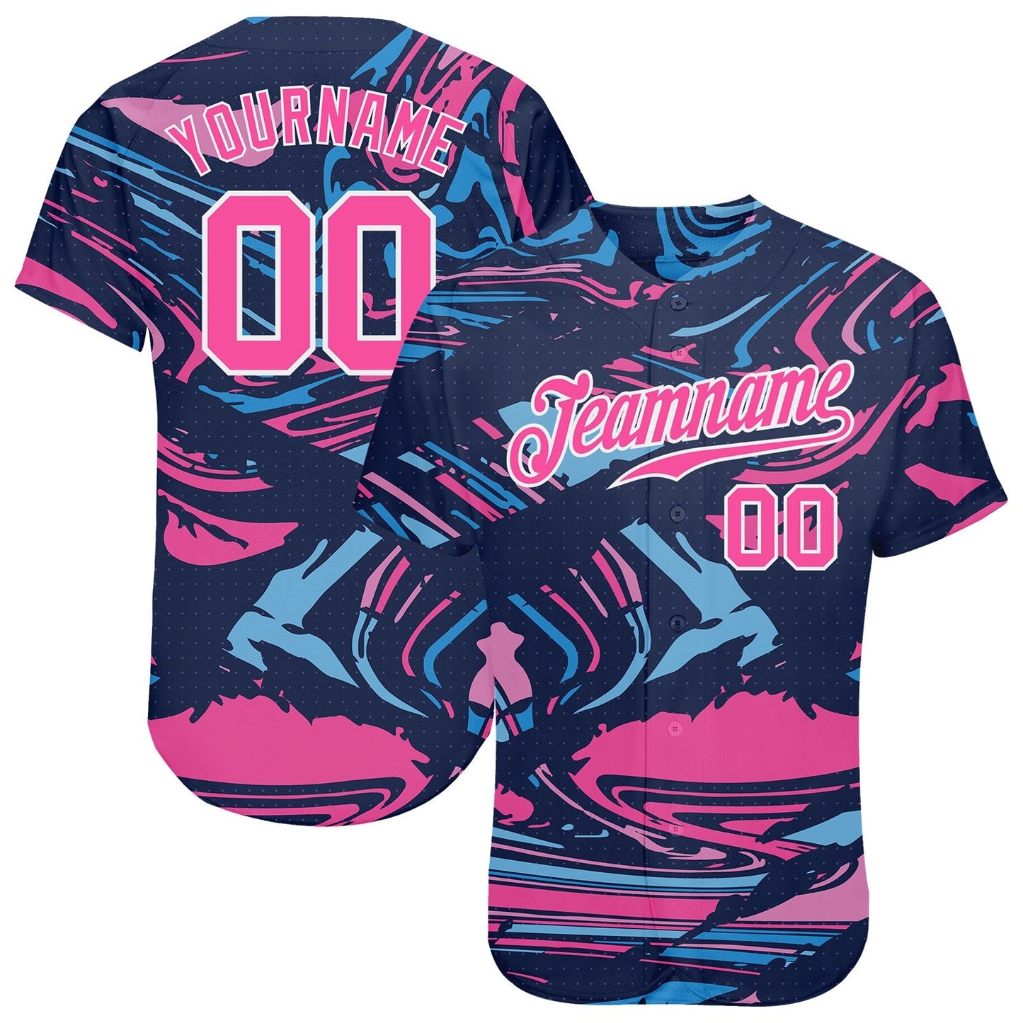 Custom 3D Pattern Design Sport Authentic Baseball Jersey baseball jersey product view 1