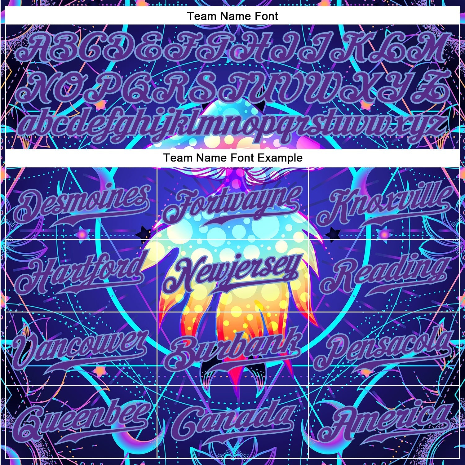 Custom 3D Pattern Design Magic Mushrooms Over Sacred Geometry Psychedelic Hallucination Authentic Baseball Jersey baseball jersey product view 4