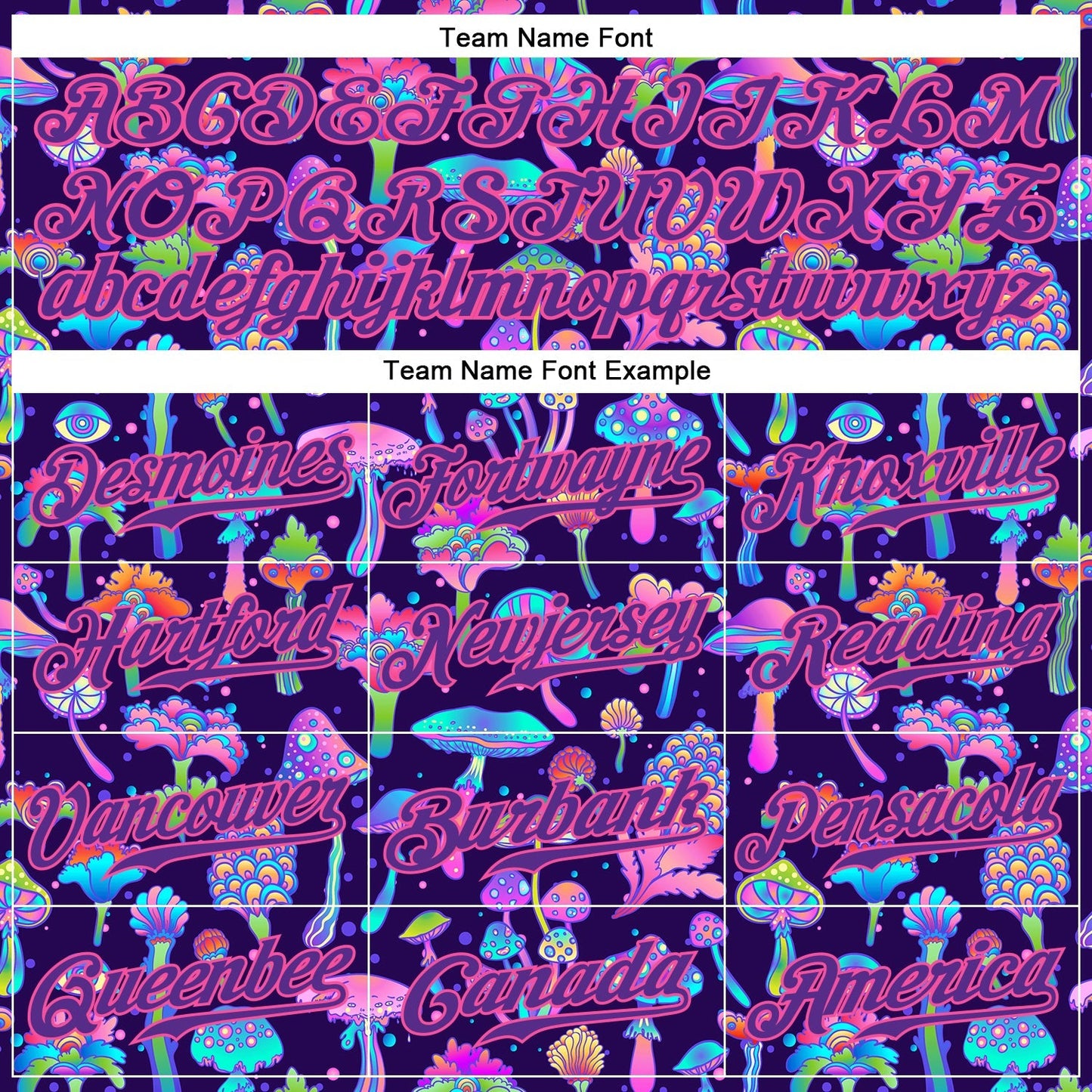 Custom 3D Pattern Design Colorful Flowers And Mushrooms Psychedelic Hallucination Authentic Baseball Jersey baseball jersey product view 4