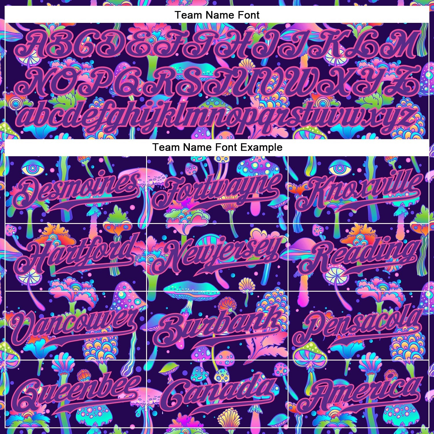 Custom 3D Pattern Design Colorful Flowers And Mushrooms Psychedelic Hallucination Authentic Baseball Jersey baseball jersey product view 4