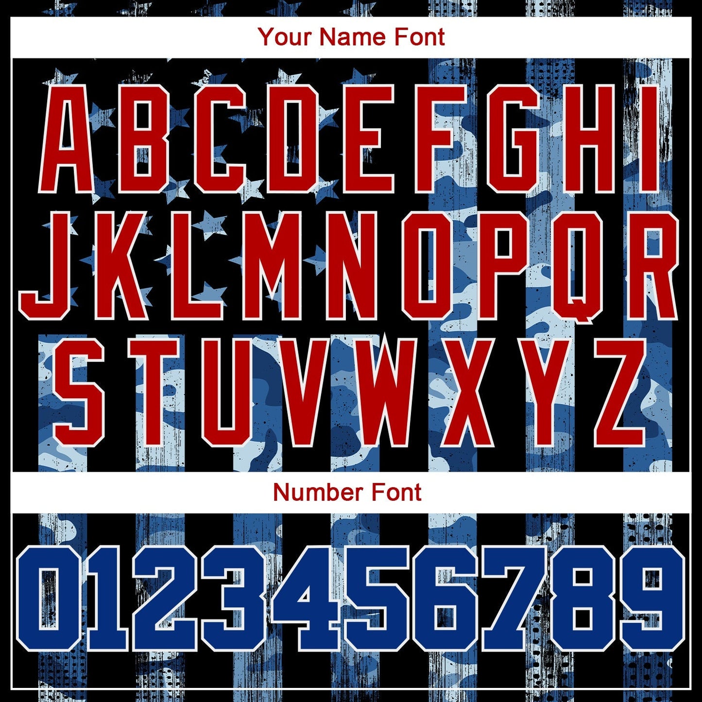 Custom Camo Royal Red-White 3D Salute To Service American Flag Authentic Baseball Jersey baseball jersey product view 5