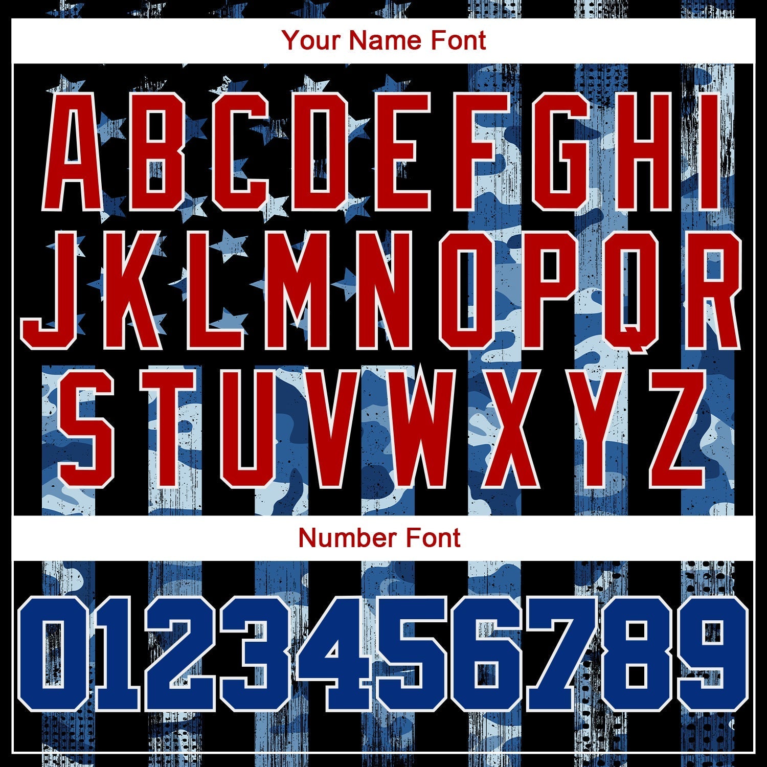Custom Camo Royal Red-White 3D Salute To Service American Flag Authentic Baseball Jersey baseball jersey product view 5