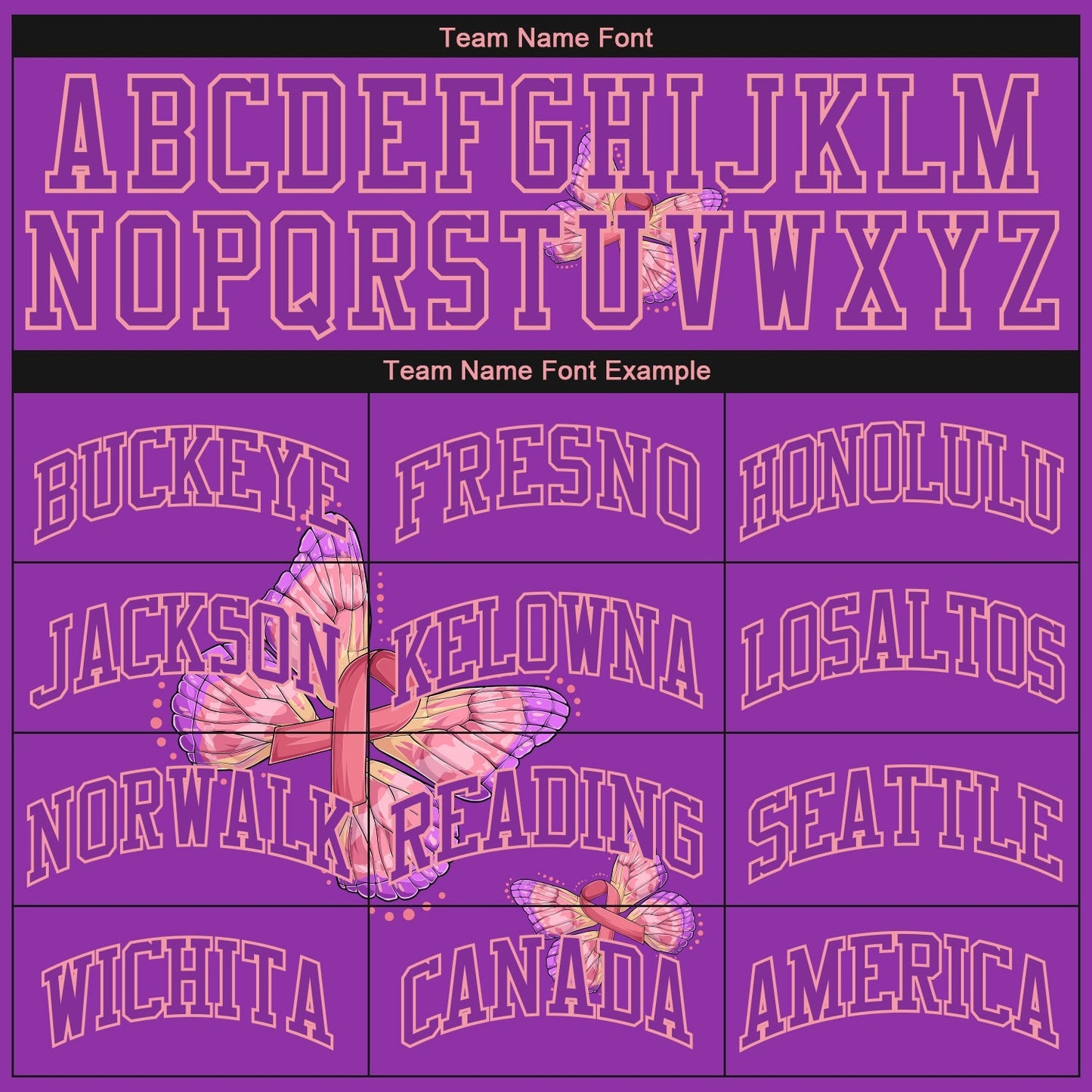 Custom 3D Pink Ribbon With Butterfly Wings Breast Cancer Awareness Month Women Health Care Support Authentic Baseball Jersey baseball jersey product view 4
