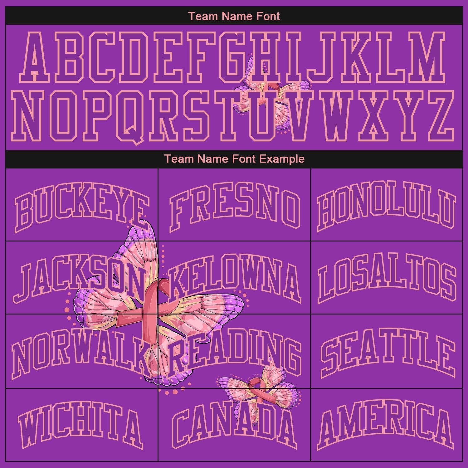 Custom 3D Pink Ribbon With Butterfly Wings Breast Cancer Awareness Month Women Health Care Support Authentic Baseball Jersey baseball jersey product view 4