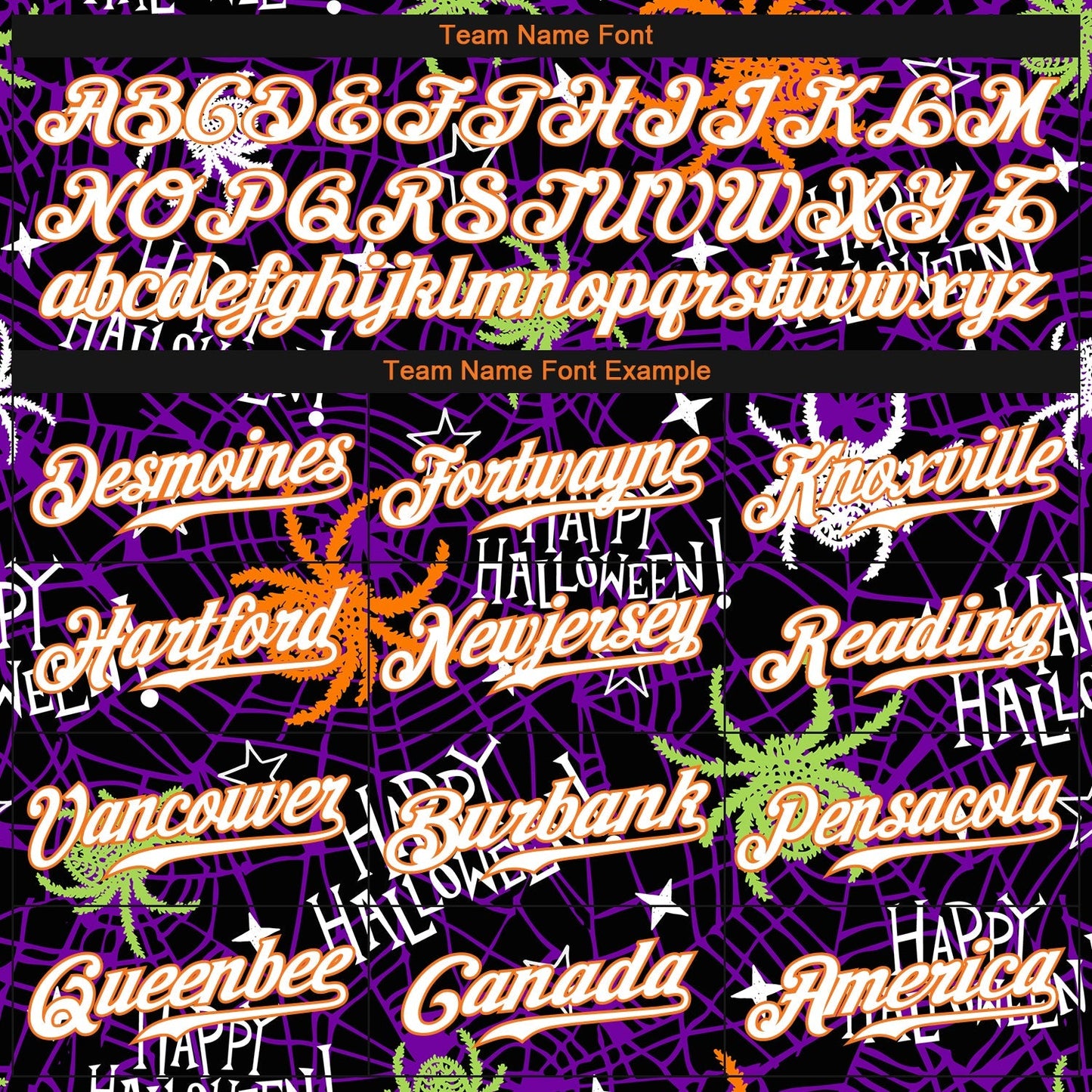Custom 3D Pattern Happy Halloween Spiders Authentic Baseball Jersey baseball jersey product view 4