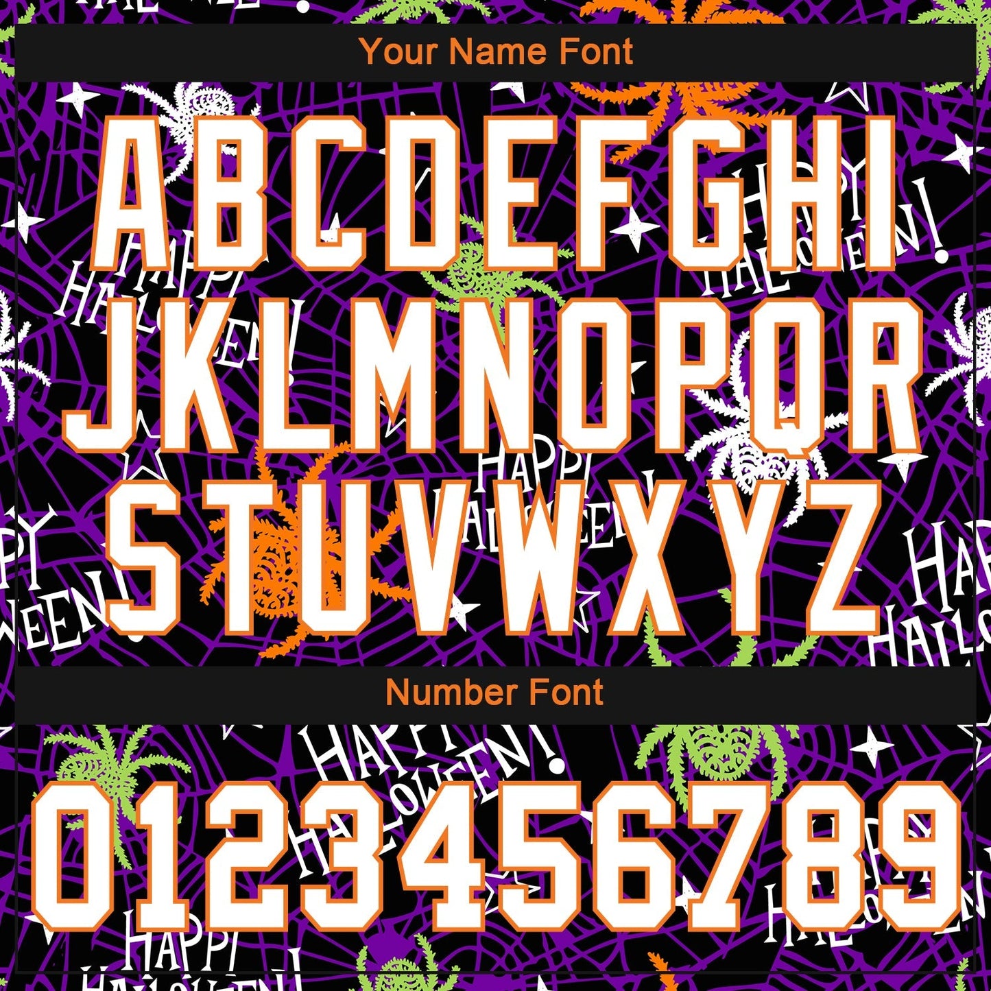 Custom 3D Pattern Happy Halloween Spiders Authentic Baseball Jersey baseball jersey product view 5