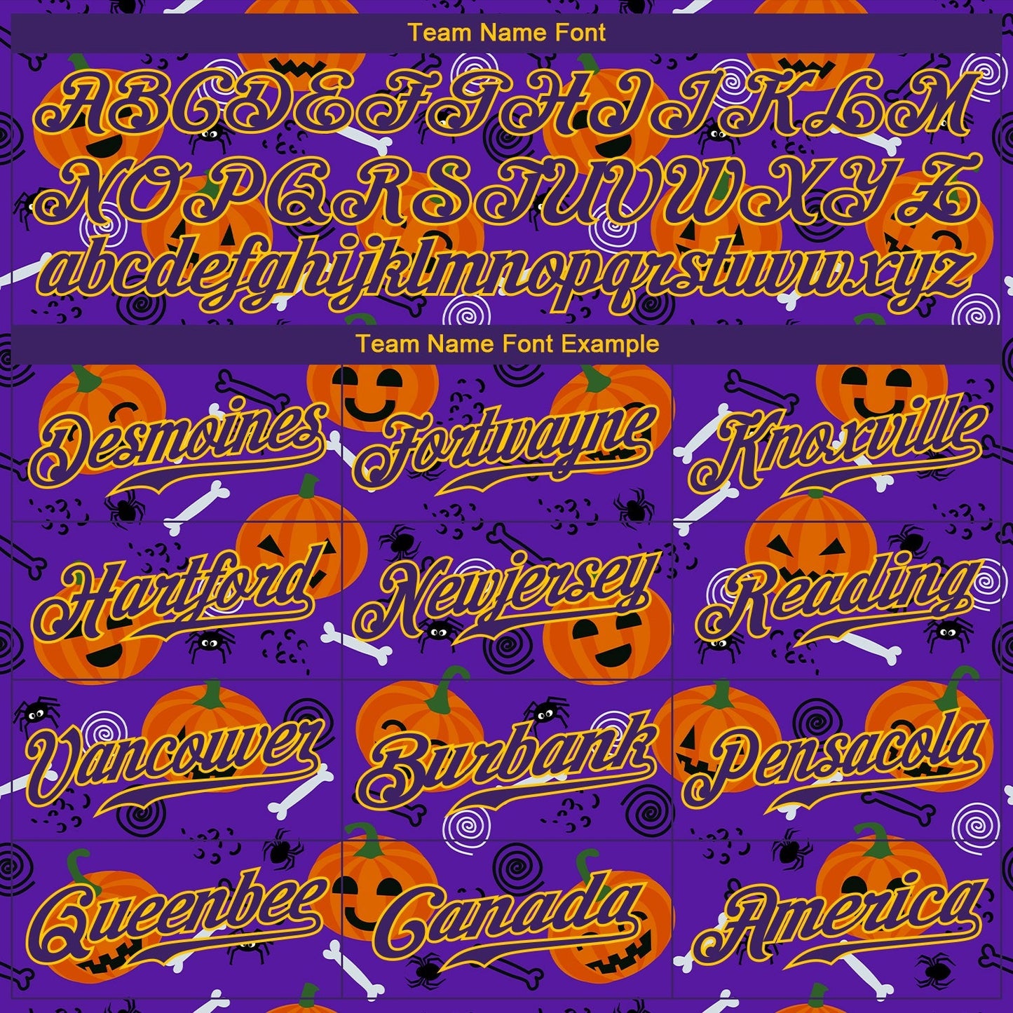 Custom 3D Pattern Halloween Pumpkins Authentic Baseball Jersey baseball jersey product view 4