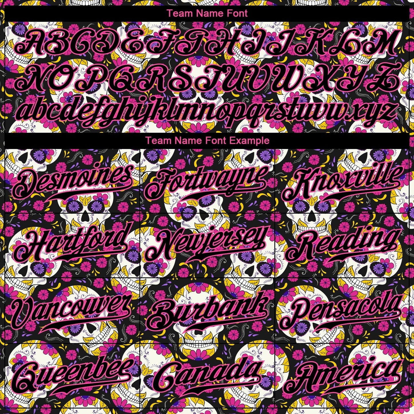 Custom 3D Pattern Halloween Skulls With Floral Authentic Baseball Jersey baseball jersey product view 4