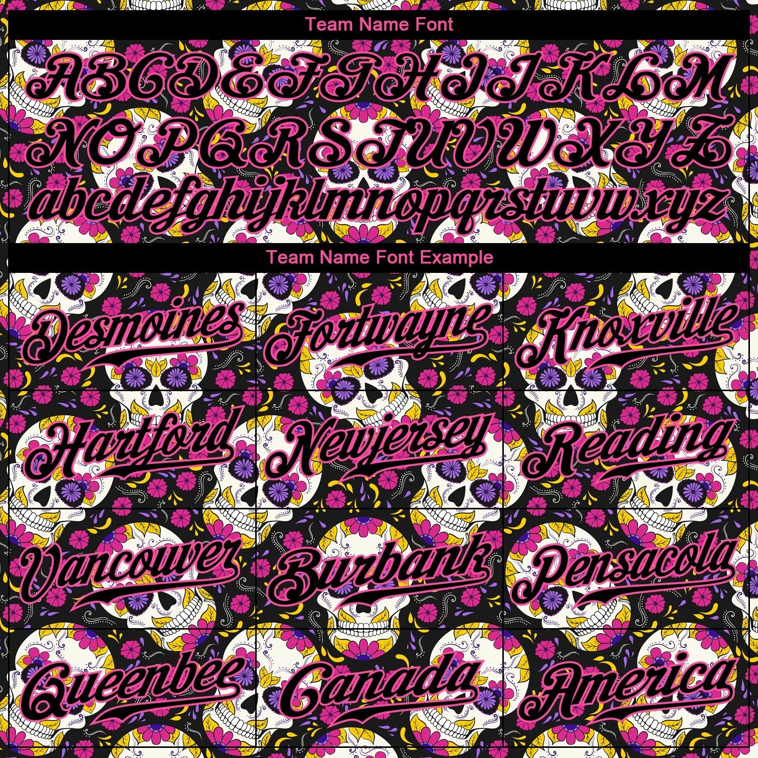 Custom 3D Pattern Halloween Skulls With Floral Authentic Baseball Jersey baseball jersey product view 4