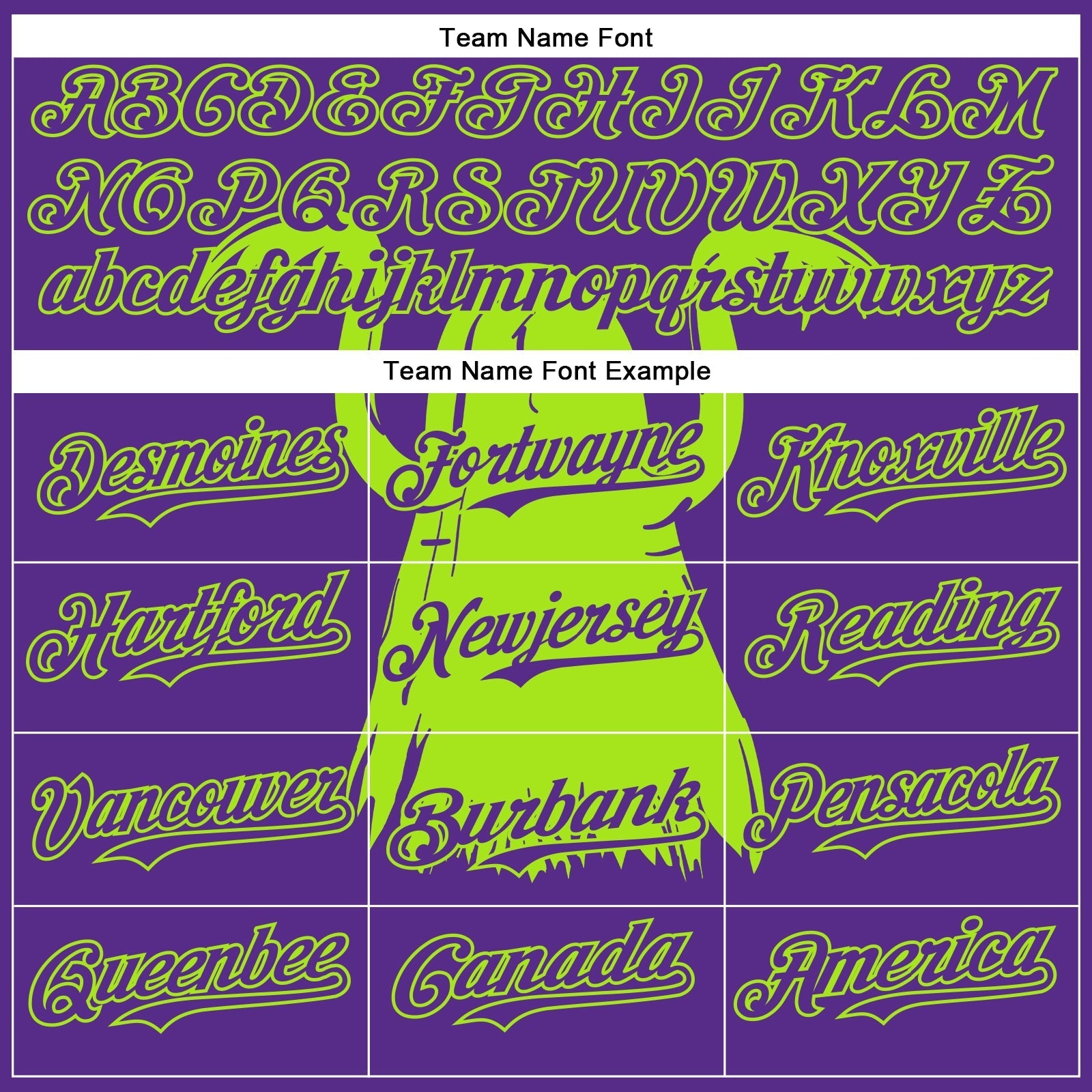 Custom Purple Neon Green Pinstripe Neon Green 3D Halloween Spooky Party Costume Ideas Authentic Baseball Jersey baseball jersey product view 4