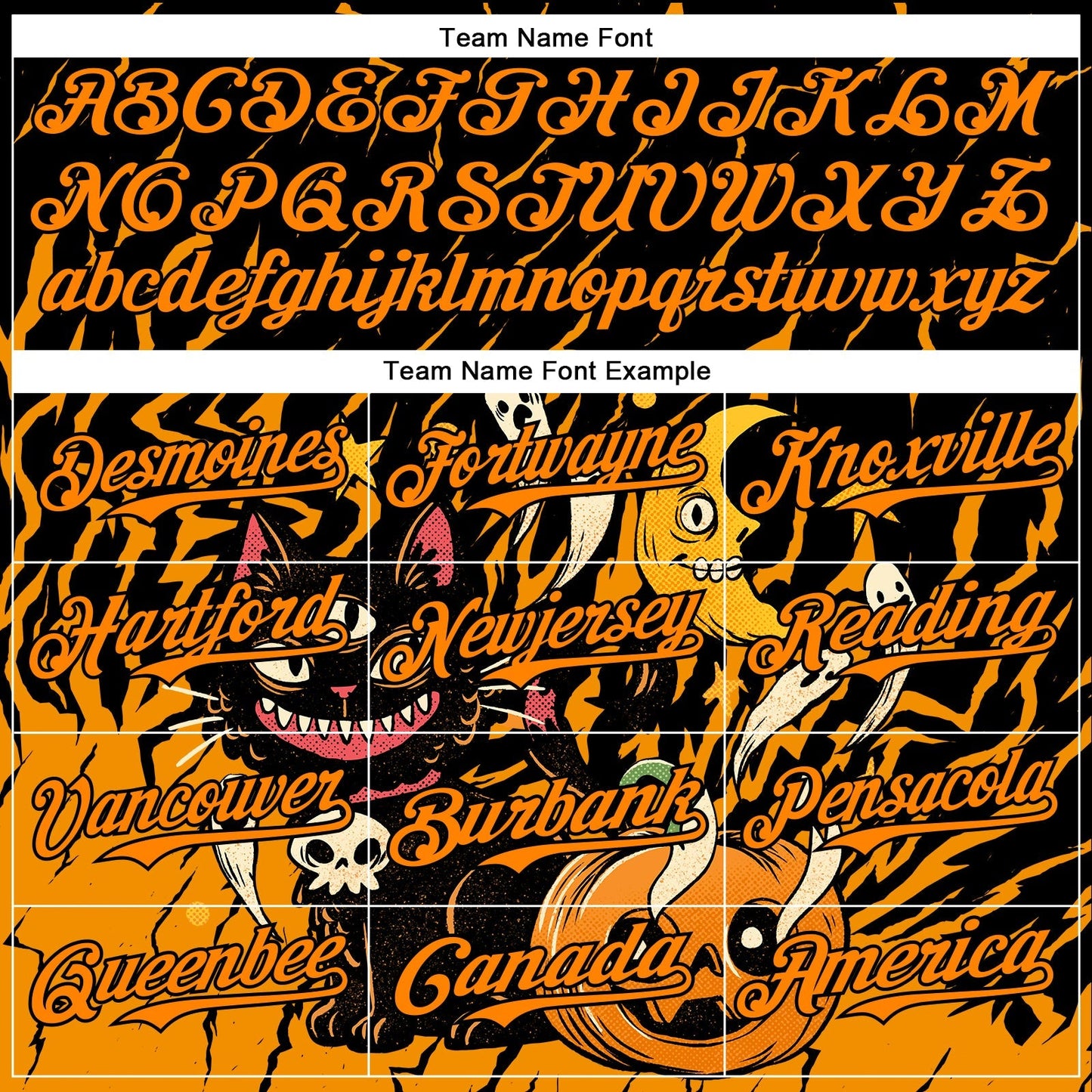 Custom Black Bay Orange 3D Halloween Pumpkin Scary Doodle Party Costume Ideas Authentic Baseball Jersey baseball jersey product view 4