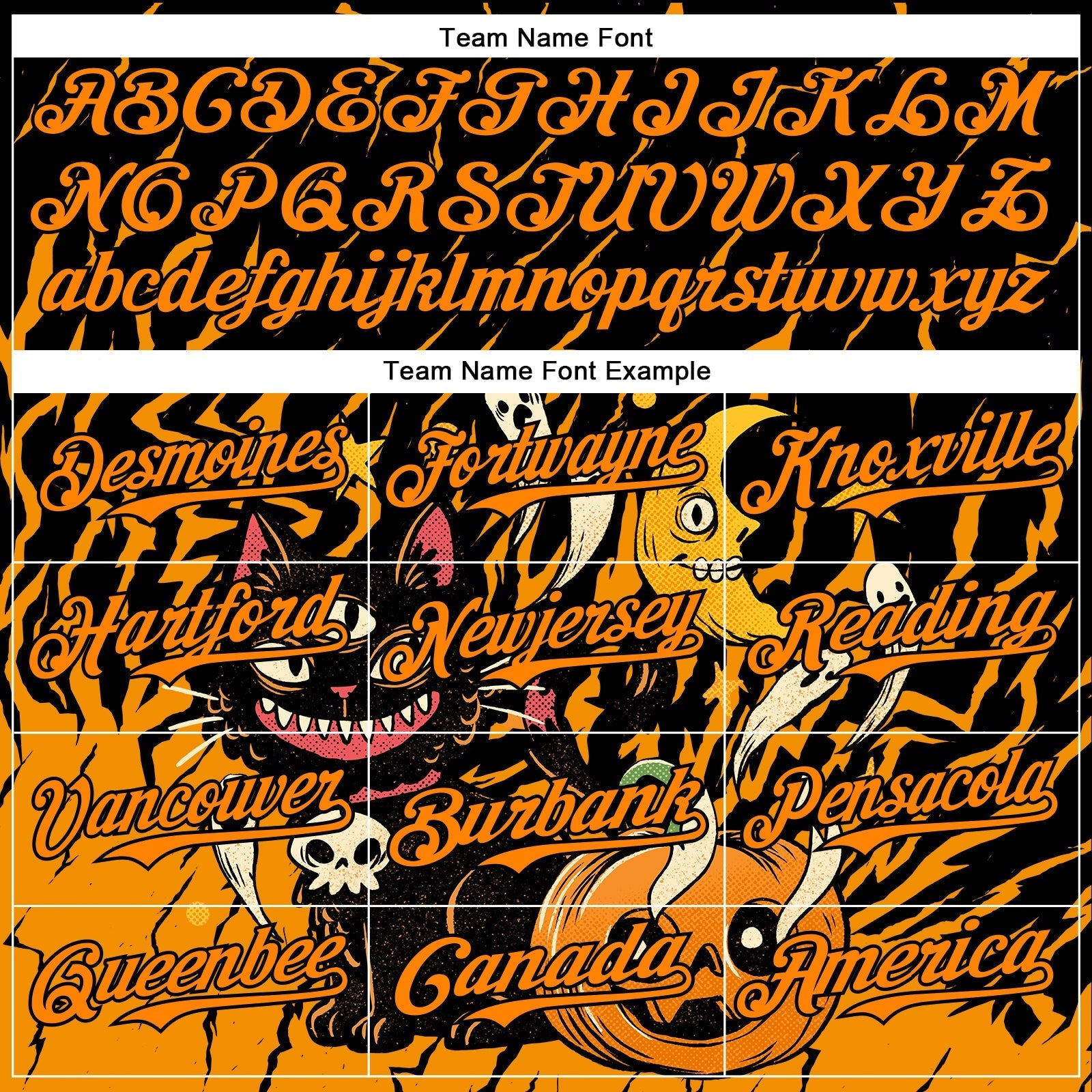 Custom Black Bay Orange 3D Halloween Pumpkin Scary Doodle Party Costume Ideas Authentic Baseball Jersey baseball jersey product view 4