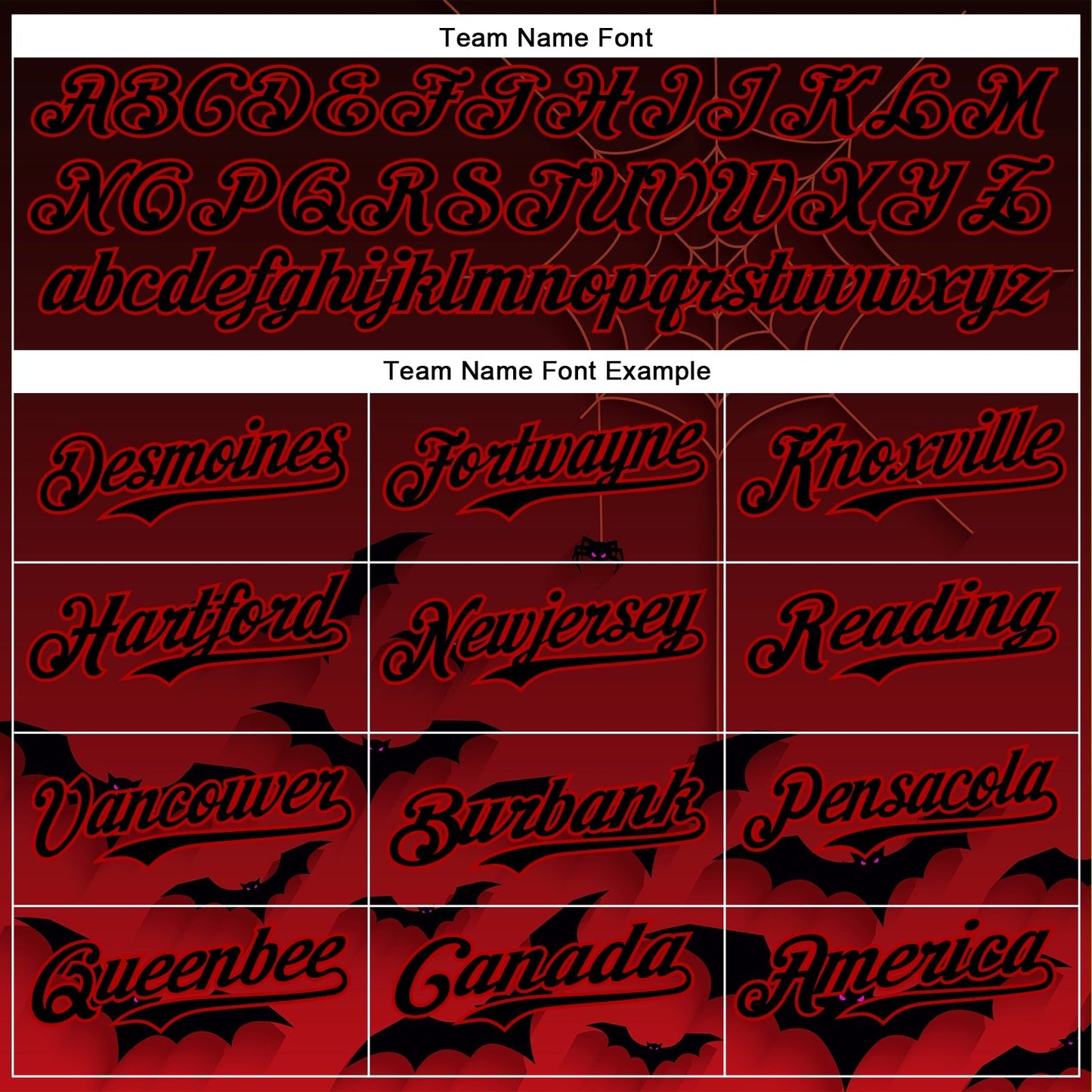 Custom Black Red 3D Halloween Spider Net Bats Party Costume Ideas Authentic Baseball Jersey baseball jersey product view 4