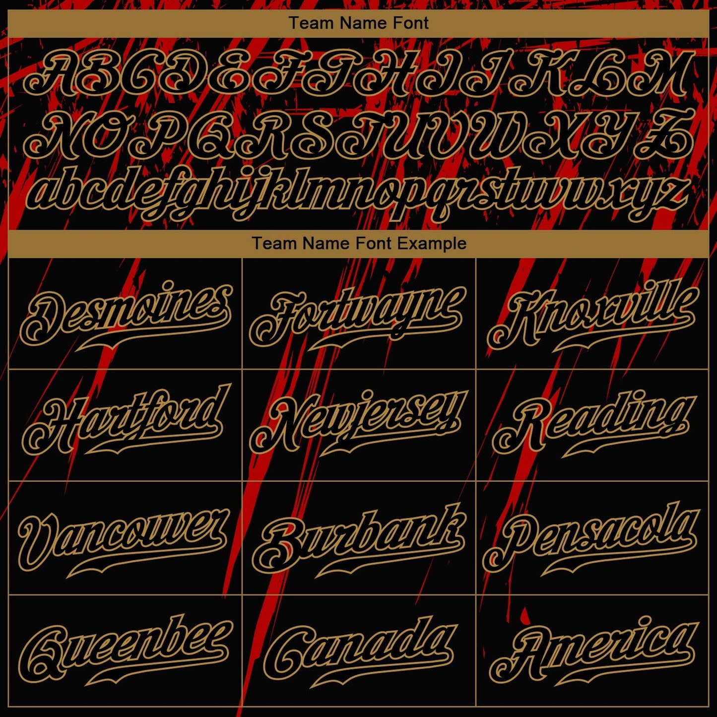 Custom Black Black Red-Old Gold 3D Pattern Design Authentic Baseball Jersey baseball jersey product view 4