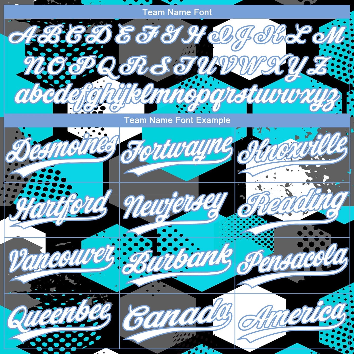 Custom Teal White-Light Blue 3D Pattern Design Authentic Baseball Jersey baseball jersey product view 4