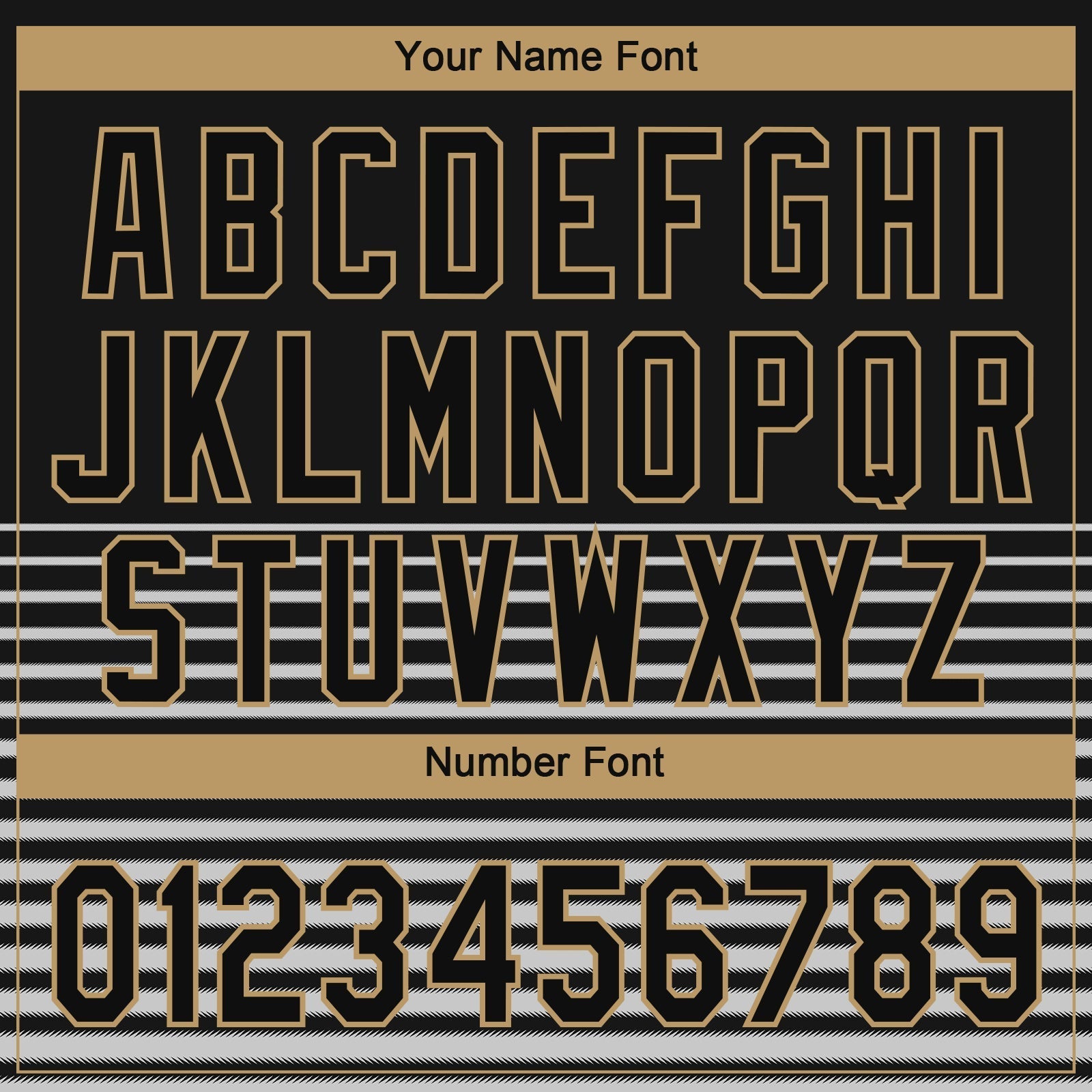 Custom Black Black Old Gold-Gray 3D Pattern Design Authentic Baseball Jersey baseball jersey product view 5