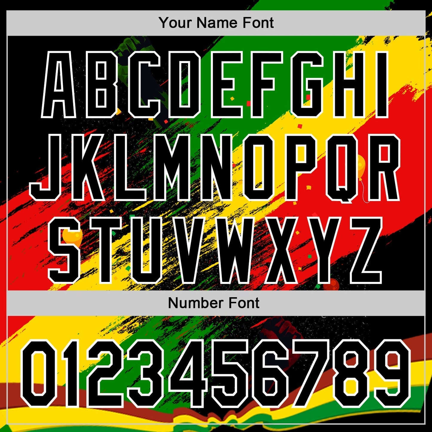 Custom Black Green Yellow Red-White Black History Month Africa Tribal Authentic Baseball Jersey baseball jersey product view 5