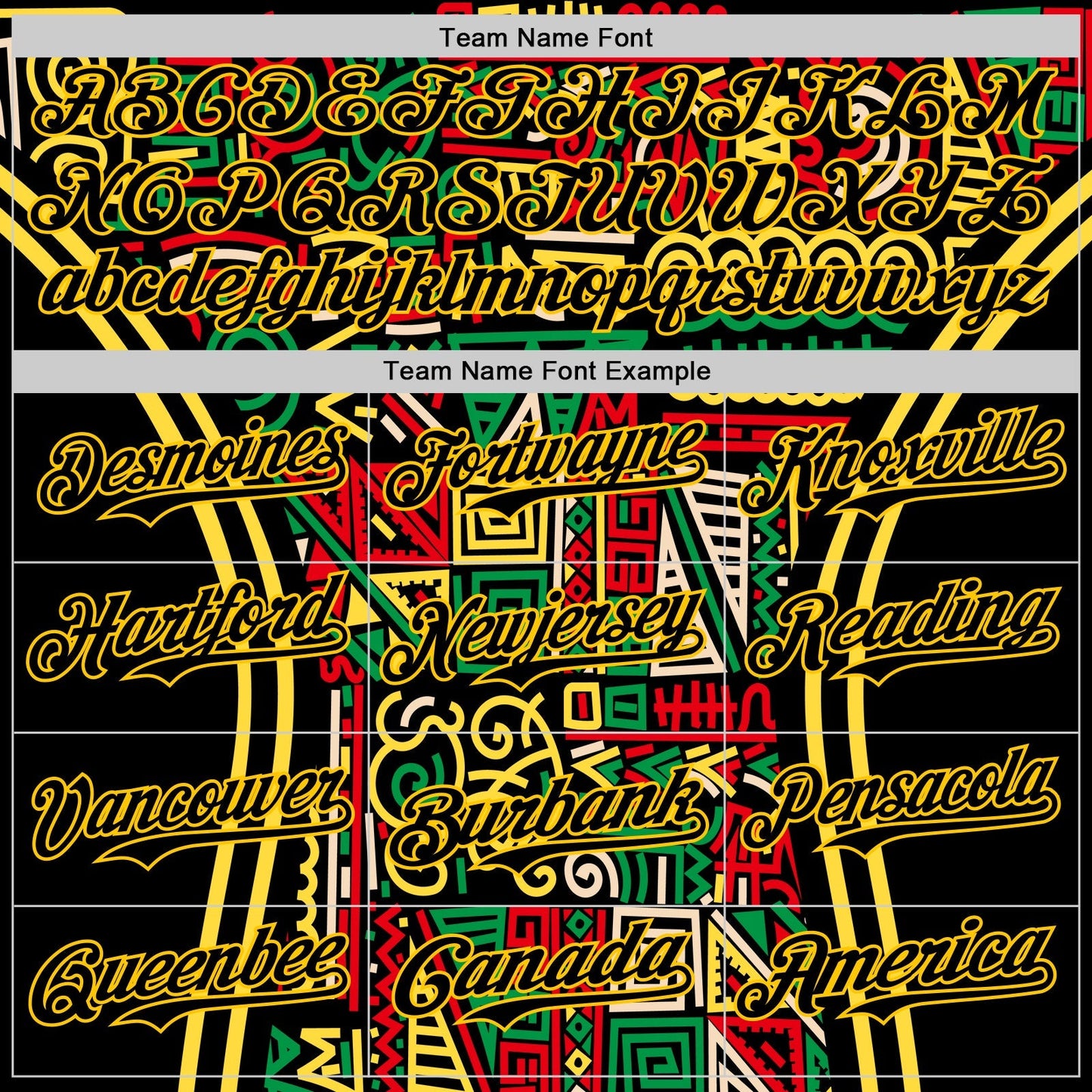 Custom Black Yellow Green-Red 3D Pattern Design Black History Month African Ethnicity Style Abstract Geometric Authentic Baseball Jersey baseball jersey product view 4