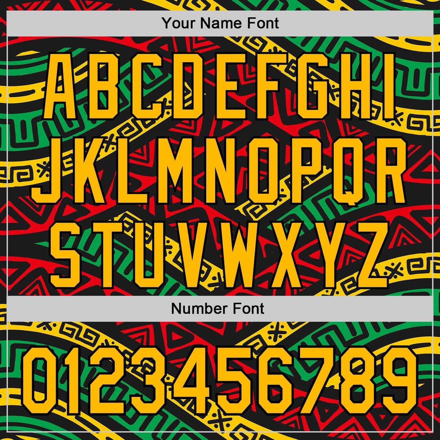 Custom Black Gold Red-Green 3D Pattern Design Black History Month African Ethnicity Style Abstract Geometric Authentic Baseball Jersey baseball jersey product view 5