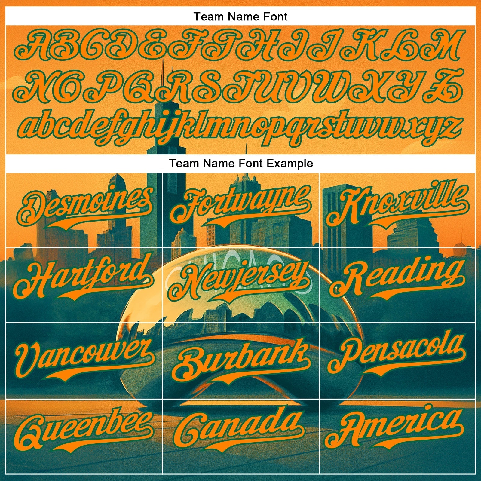 Custom Yellow Bay Orange-Kelly Green Chicago Illinois Millennium Park Cloud Gate The Bean Landmark City Symbol Authentic Baseball Jersey baseball jersey product view 4