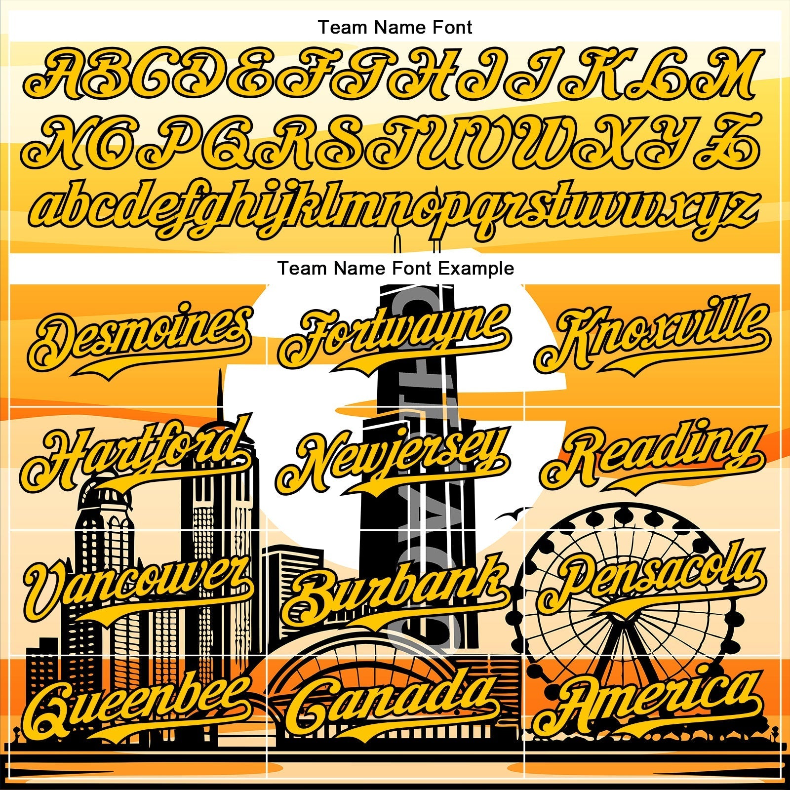 Custom Yellow Black-White Chicago Illinois Cityscape Landmark City Symbol Authentic Baseball Jersey baseball jersey product view 4