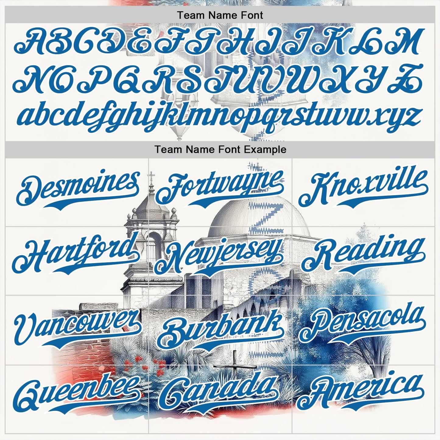 Custom Gray Blue-White San Antonio Texas Mission San Jose Landmark City Symbol Authentic Baseball Jersey baseball jersey product view 4
